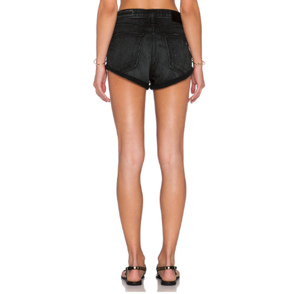 Rag & Bone Marilyn Fly Short Black Exposed Button Shorts Size 25 Revolve - Picture 3 of 9